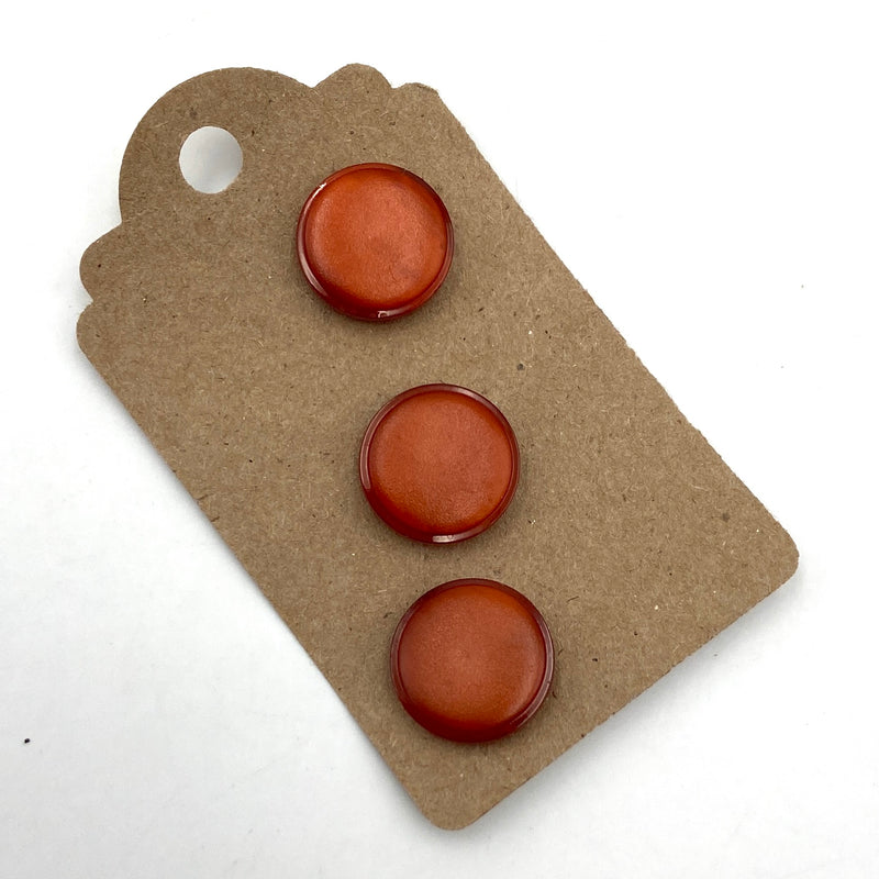 7/8" and 5/8" Persimmon | Set of 3 Plastic Buttons