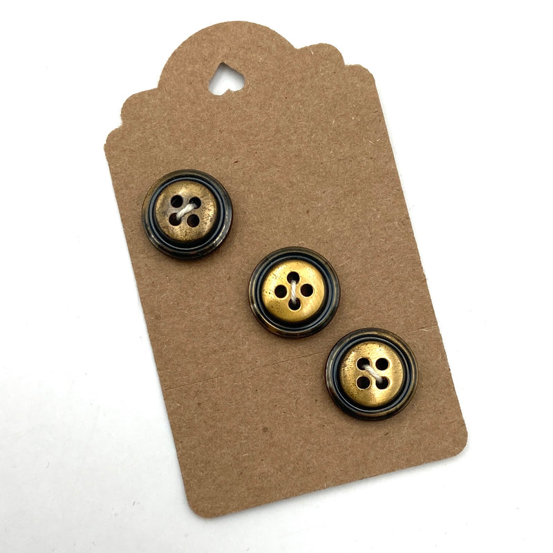 3/4" and 5/8" Brushed Brass | Metal Buttons