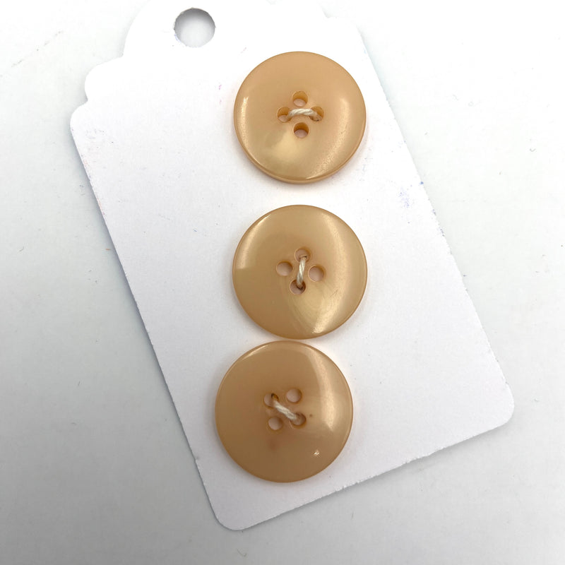 3/4" Nougat | Set of 3 Buttons