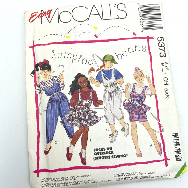 McCall's 5373 | Children's Jumpers, Jumpsuits and T-Shirt | Size 7-10