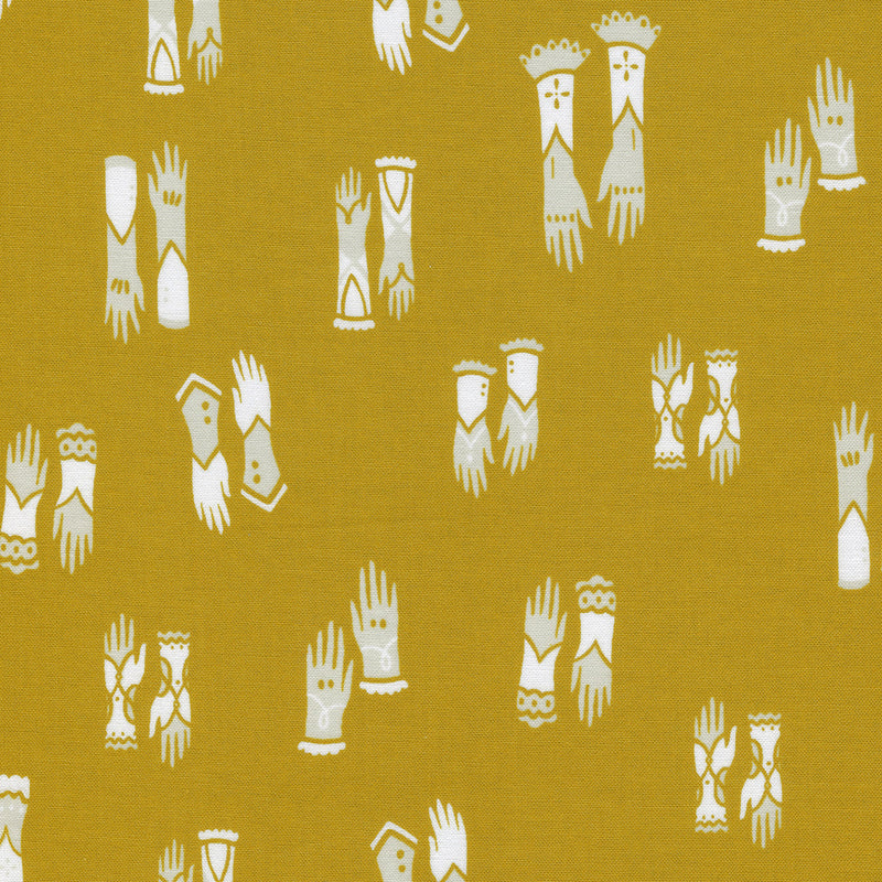 Kitten Mittens, Mustard | Cat Lady | Quilting Cotton | RARE, OUT OF PRINT