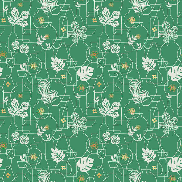 Potted, Emerald Green | Whatnot | Quilting Cotton