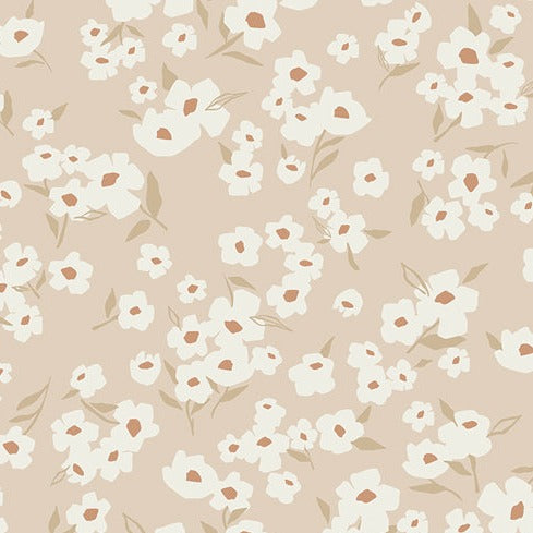 Spring Daisies, Ecru | 108" Wide Back | Quilting Cotton