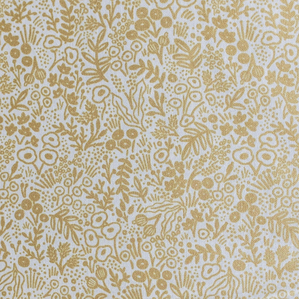 Tapestry Lace, Gold Metallic | Rifle Paper Co. Basics | Quilting Cotton